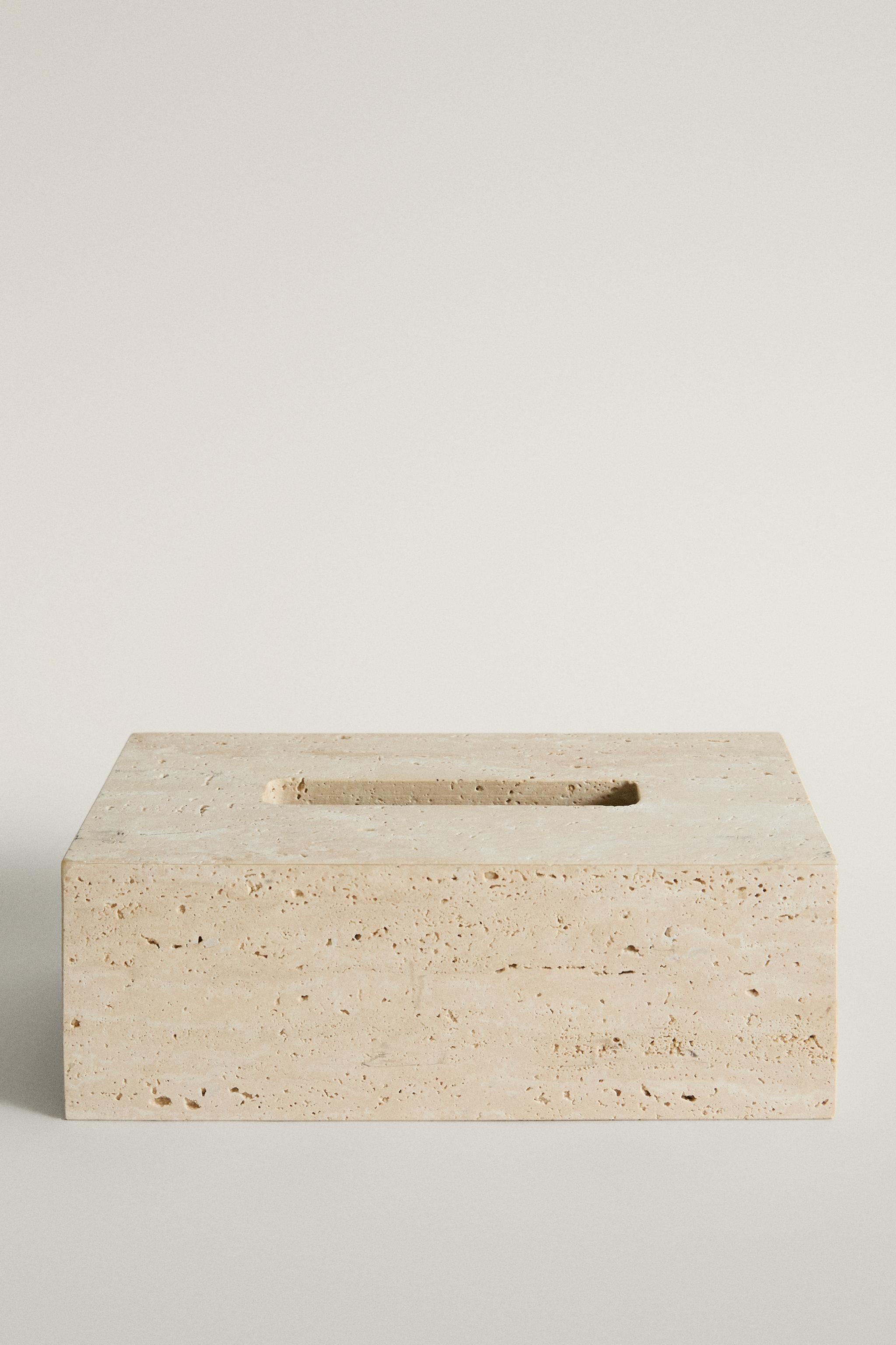 BEIGE MARBLE TISSUE BOX