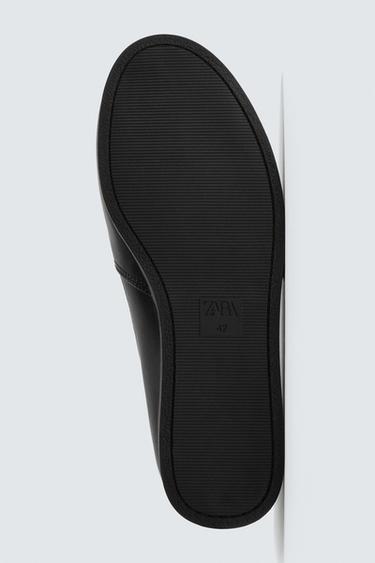 LEATHER LOAFERS - Black by Zara - Image 3