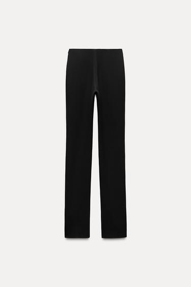 LIMITED EDITION SPLIT HEM LEGGINGS - Black by Zara - Image 2