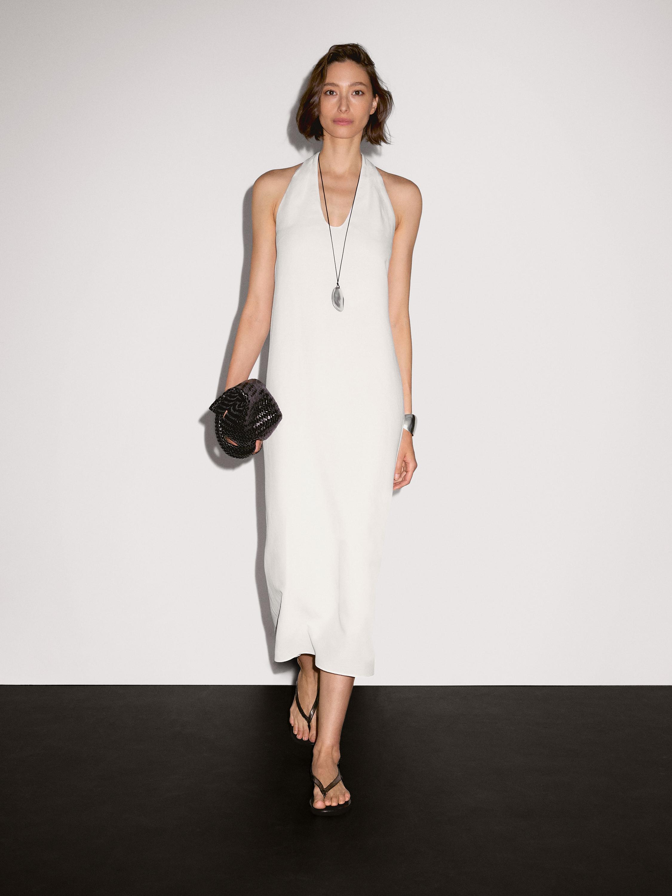 Robe longue ample décolleté en V