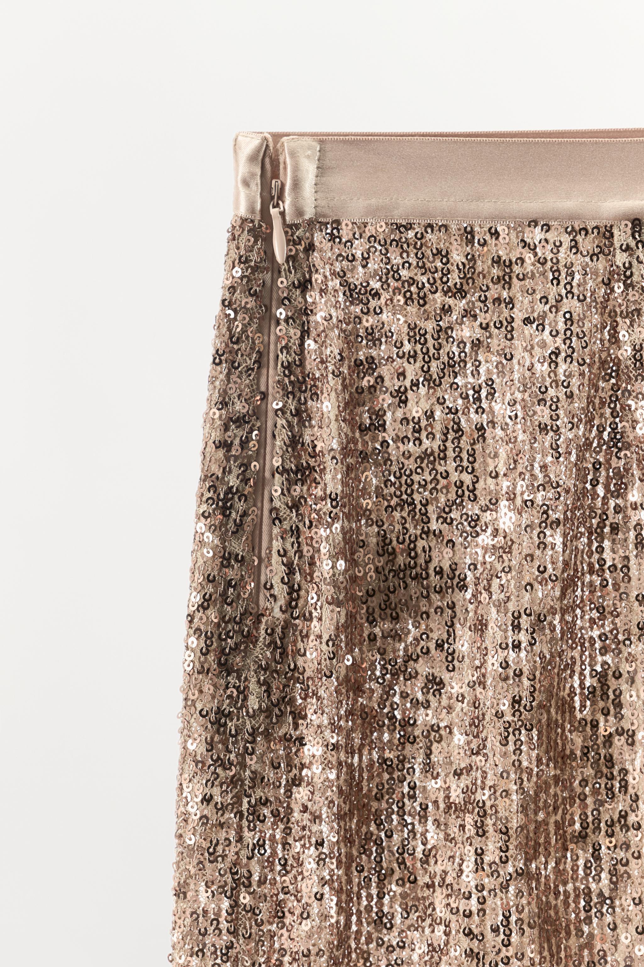 SEQUIN LACE SKIRT
