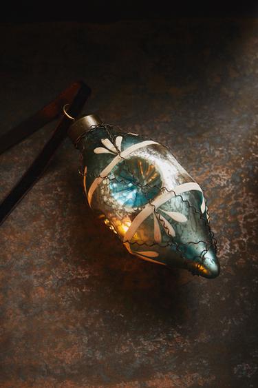 RETRO BAUBLE CHRISTMAS TREE DECORATION - Light blue by Zara - Image 5