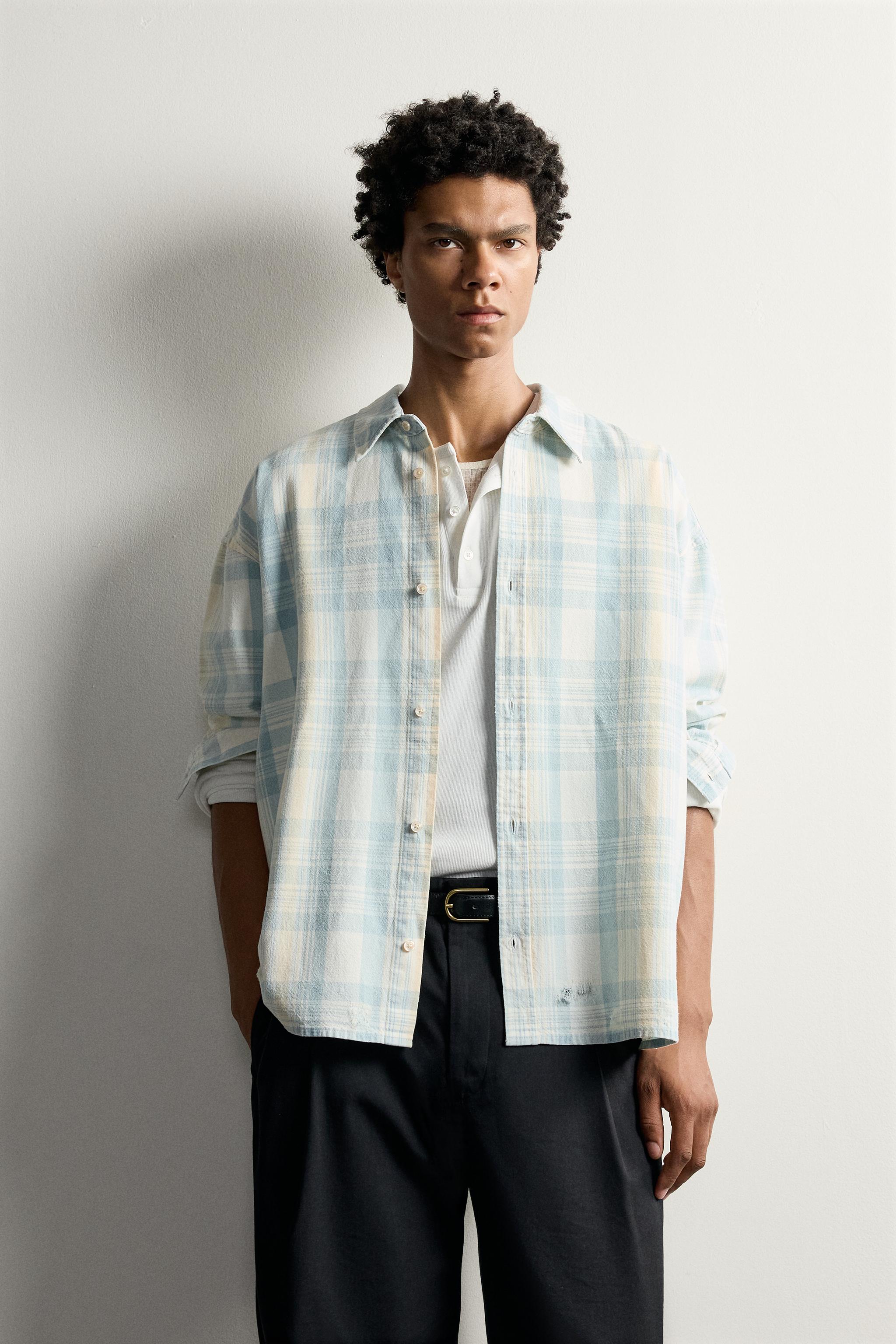 CHEMISE COUPE DÉCONTRACTÉE À CARREAUX