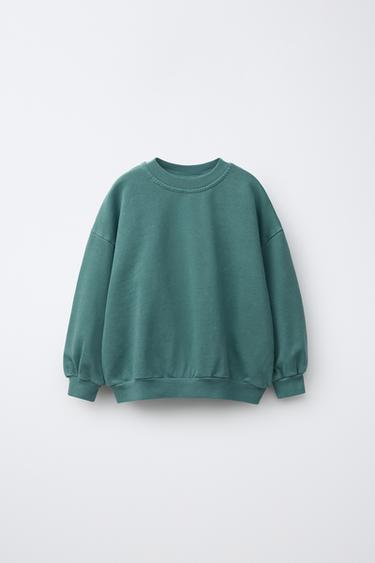 ÁO NỈ MÀU TRƠN - Màu xanh da trời đậm từ Zara