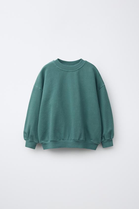 SUDADERA LISA - Azul pato de Zara - Imagen 0