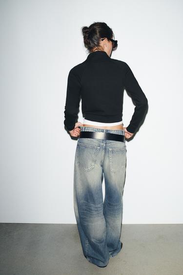VESTE MOLLETON ZIPPÉE - Noir de Zara - Image 4
