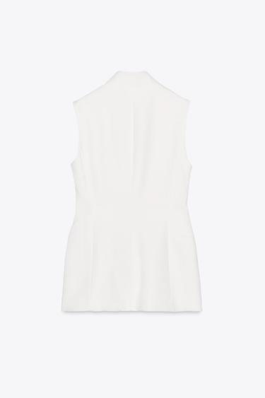 GILET PEPLUM ZW COLLECTION - Écru de Zara - Image 7