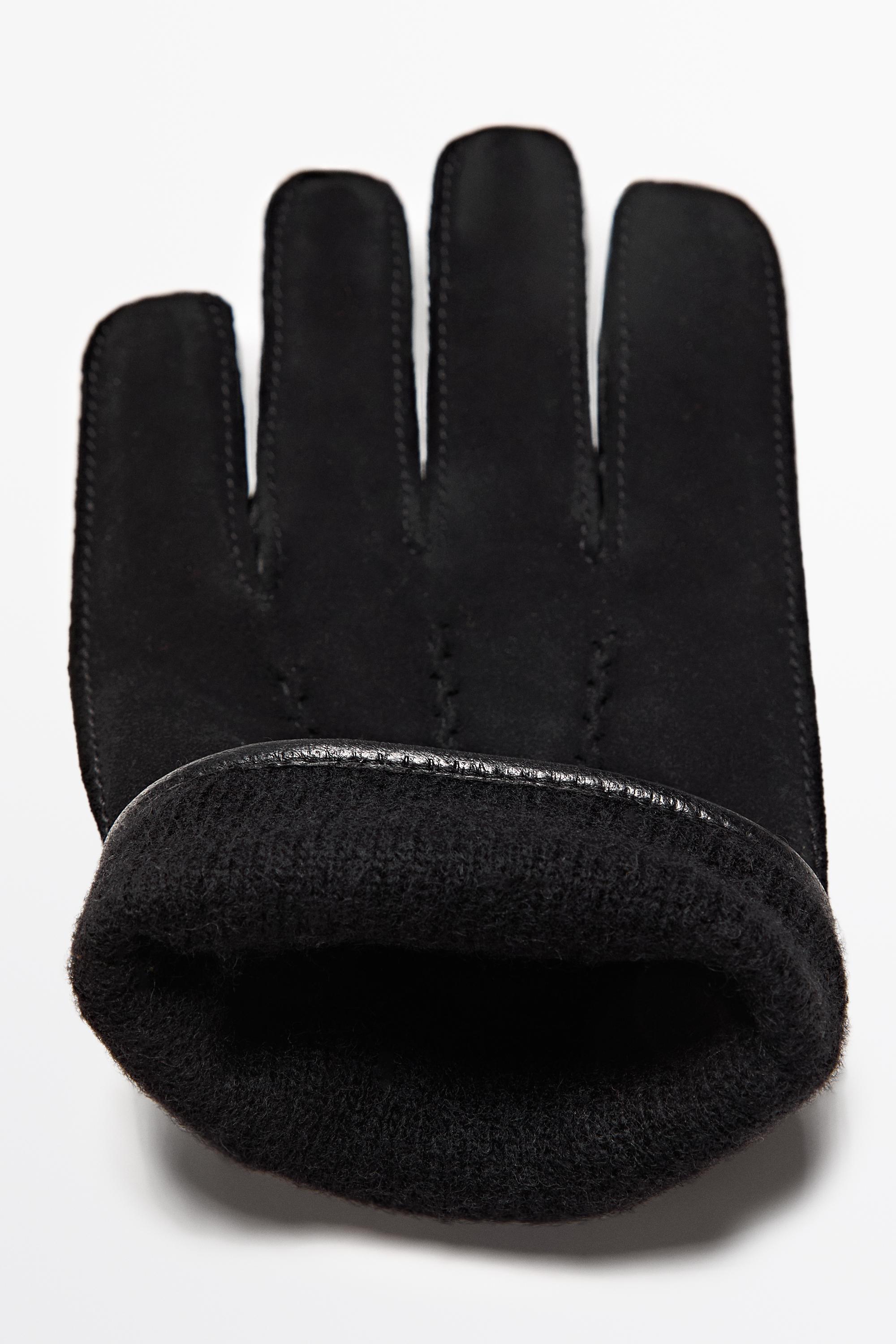 Contrast leather gloves - Brown | ZARA United States