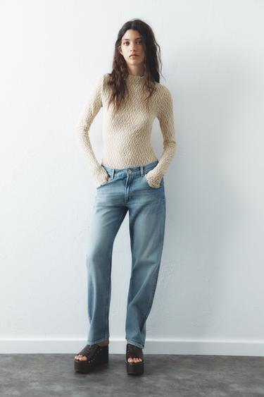 LACE BODYSUIT - Beige by Zara - Image 0