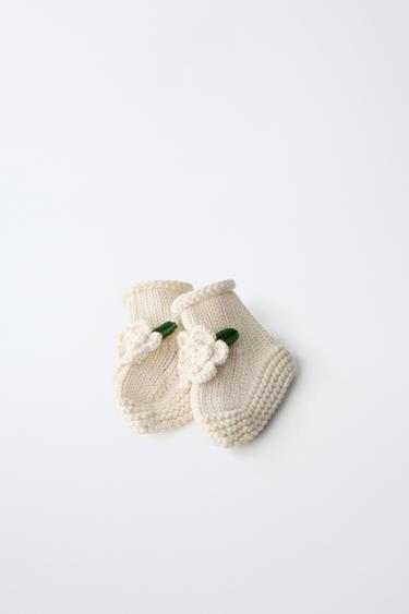 EMBROIDERED BOOTIES - Ecru White by Zara - Image 7