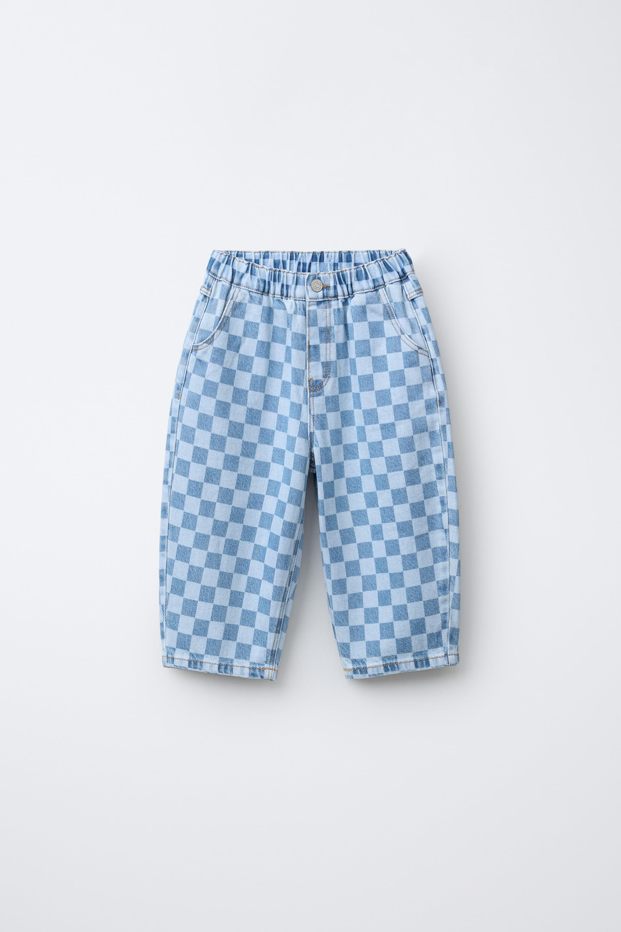 CHECKERBOARD BALLOON JEANS