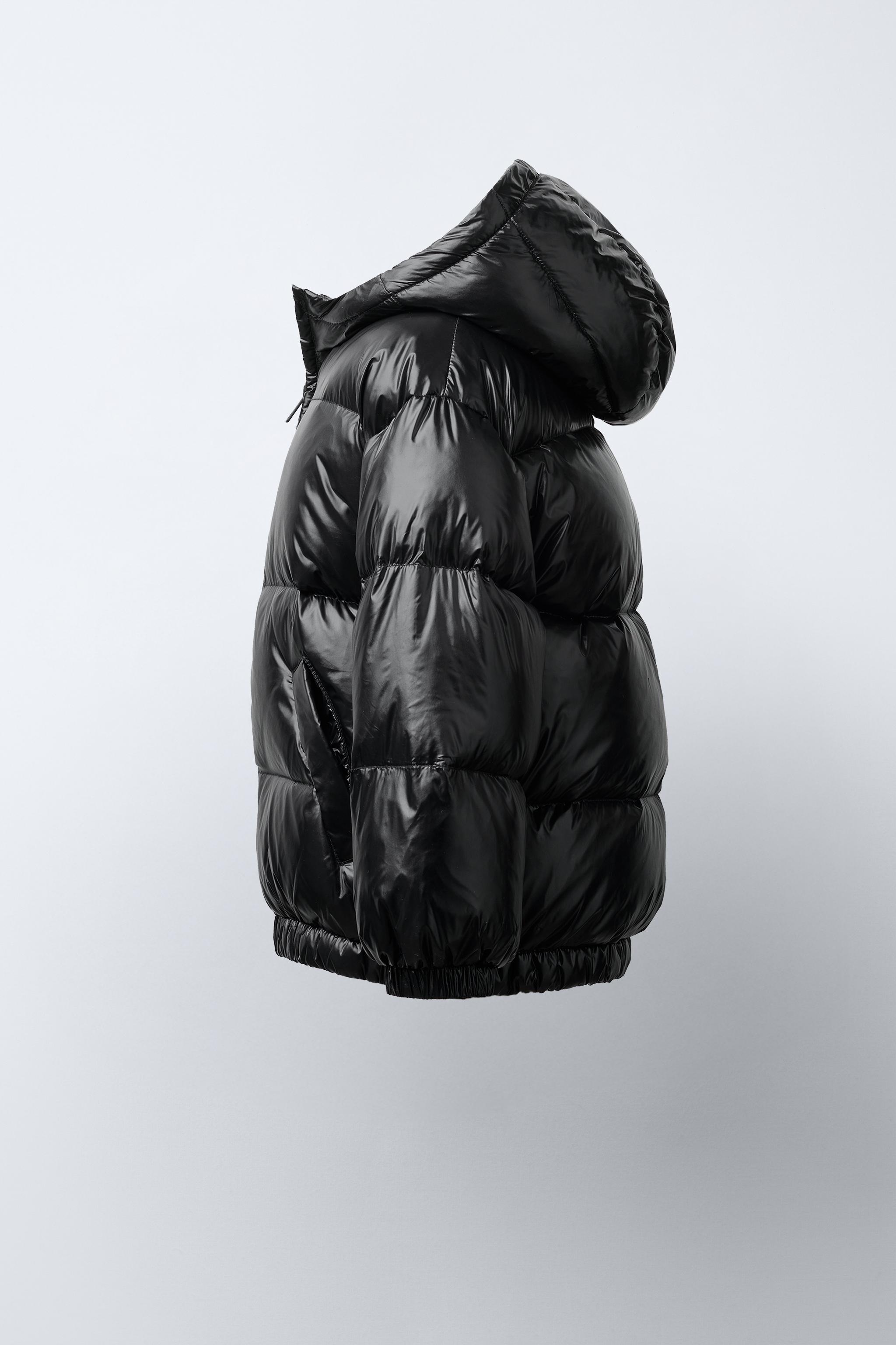 DOWN PUFFER COAT WITH HOODIE, WATER REPELLENT