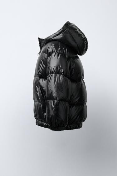 WASSERABWEISENDER DAUNENPARKA MIT KAPUZE - Schwarz von Zara