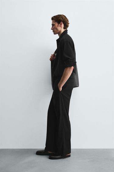 RELAXED FIT FLOWY SHIRT - Black by Zara - Image 3