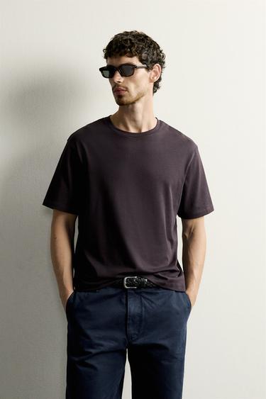 ミディアムウェイト ショートスリーブTシャツリラZaraのミディアムウェイト ショートスリーブTシャツ - リラ 