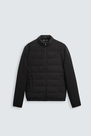 CAZADORA ACOLCHADA COMBINADO - Negro de Zara
