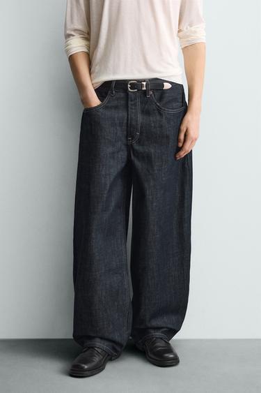 Zara 燈籠版牛仔褲 - 藍色