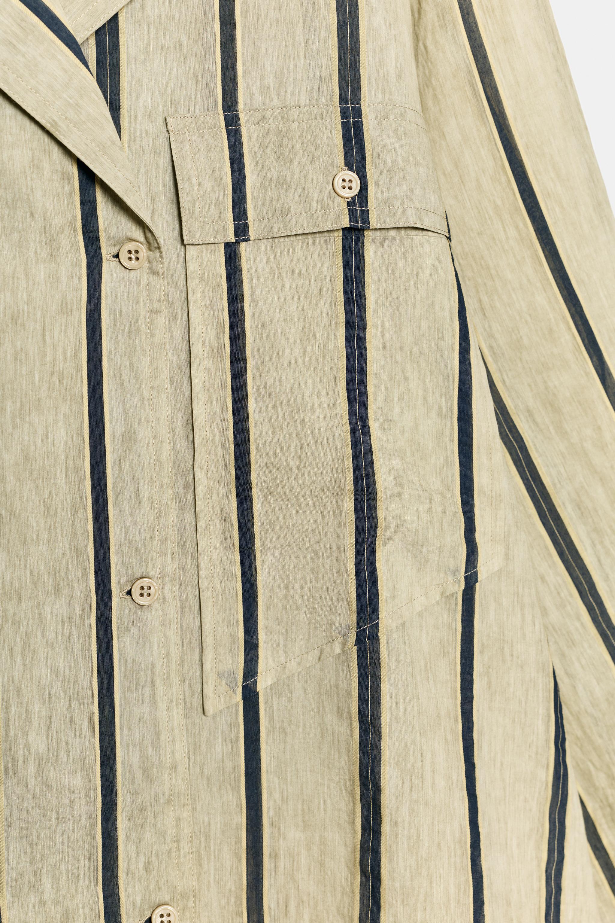 ZW COLLECTION POCKET CROSSOVER SHIRT