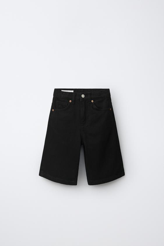 DENIM BERMUDA SHORTS - Black by Zara - Image 0