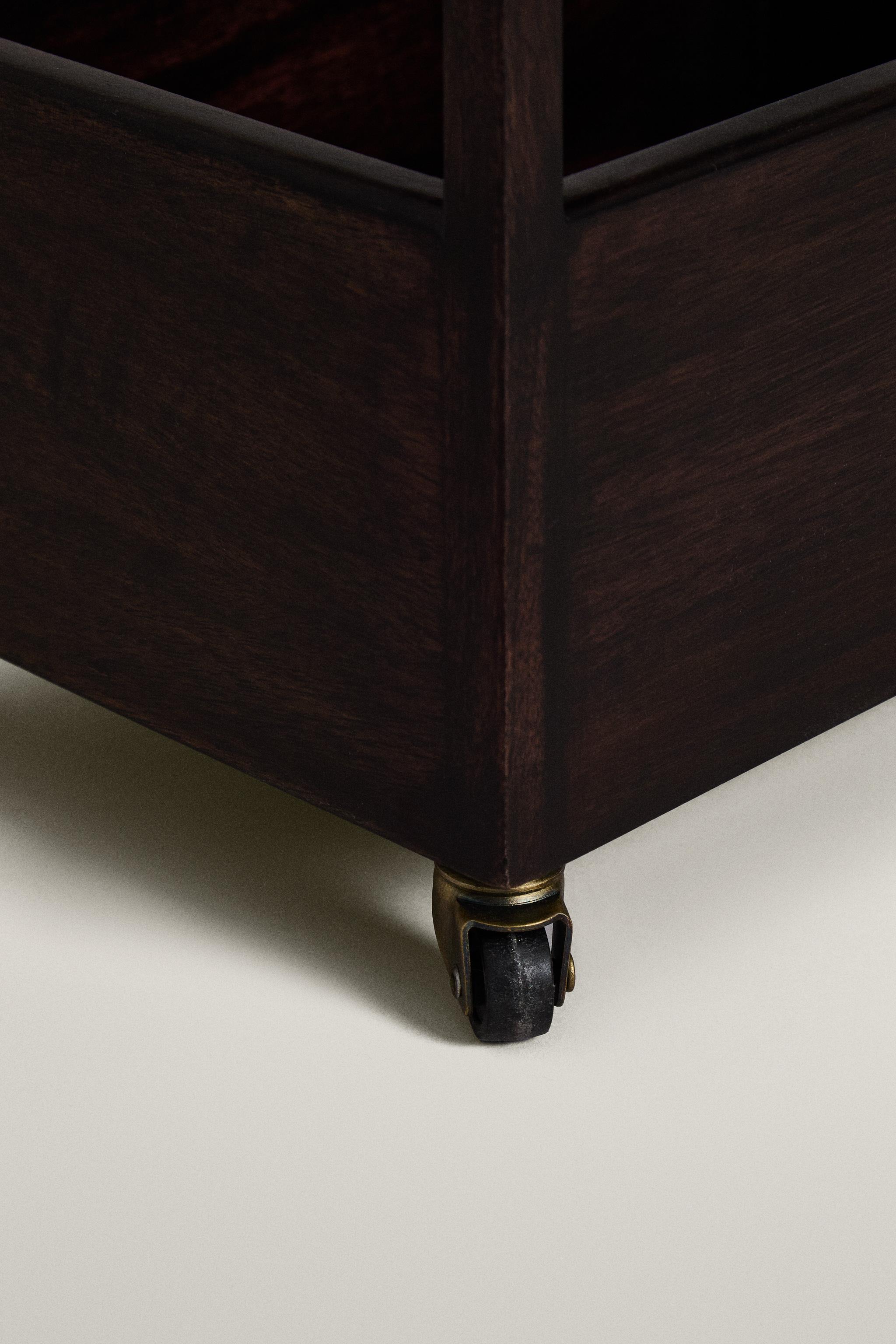 WOODEN STORAGE UNIT - Dark brown | ZARA United States