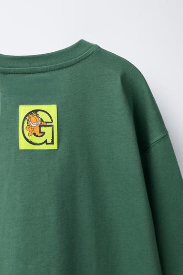 GARFIELD © PAWS INC. GRAFFITI PRINT T-SHIRT - Bottle green by Zara - Image 3