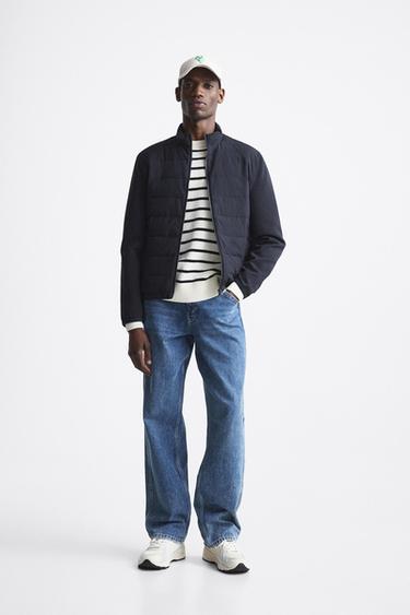 Zara COMBINATION PUFFER JACKET - Navy blue - Image 0