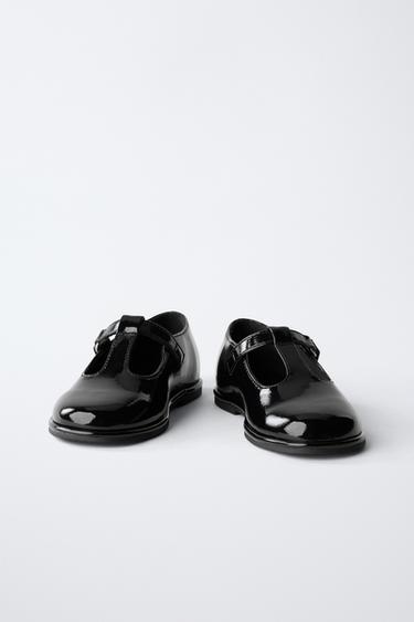 PATENT T-BAR SHOES - Black by Zara - Image 2