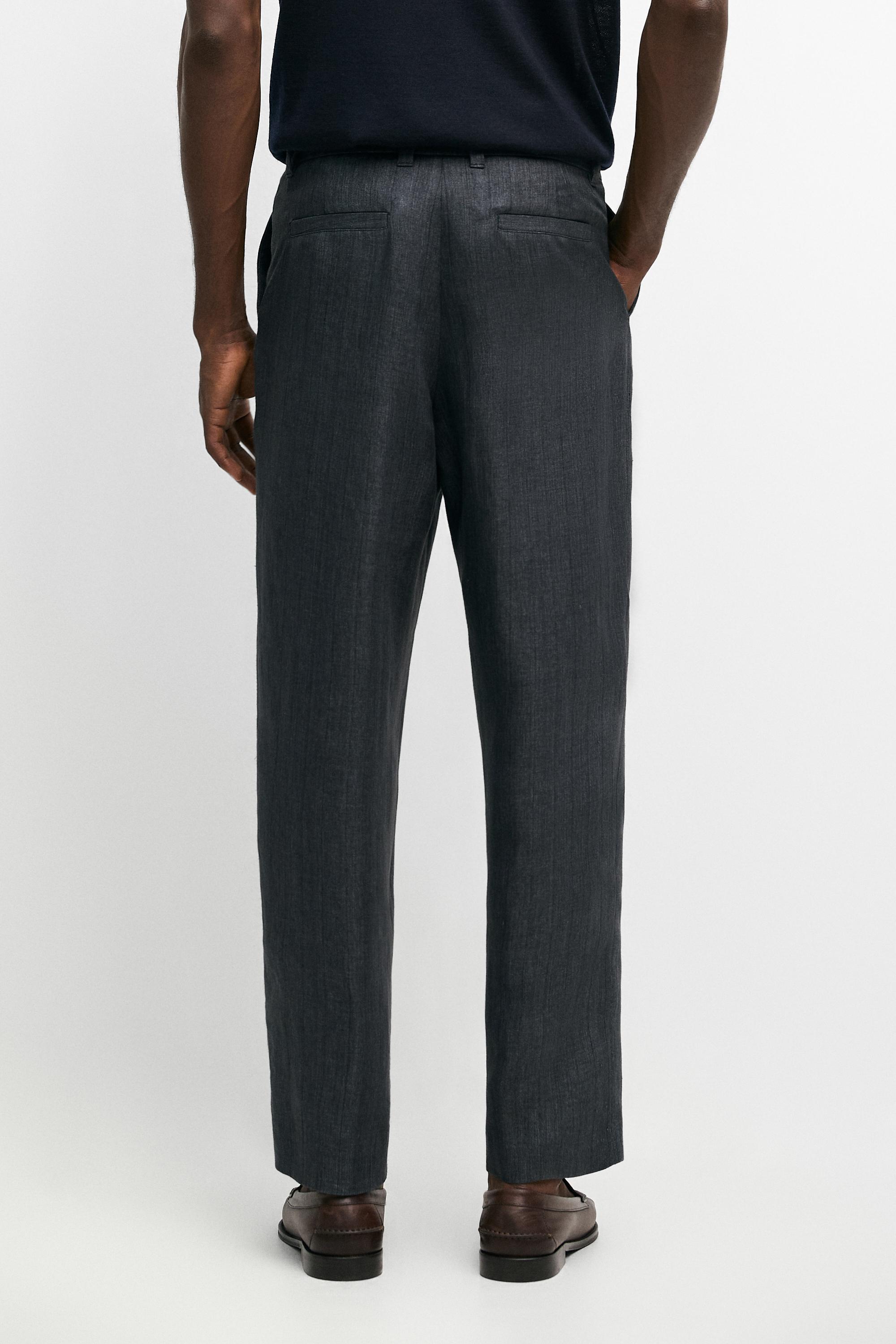 100% linen striped pants