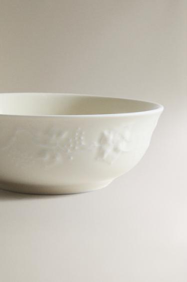 GRAPE PRINT PORCELAIN BOWL - Cream by Zara - Image 3