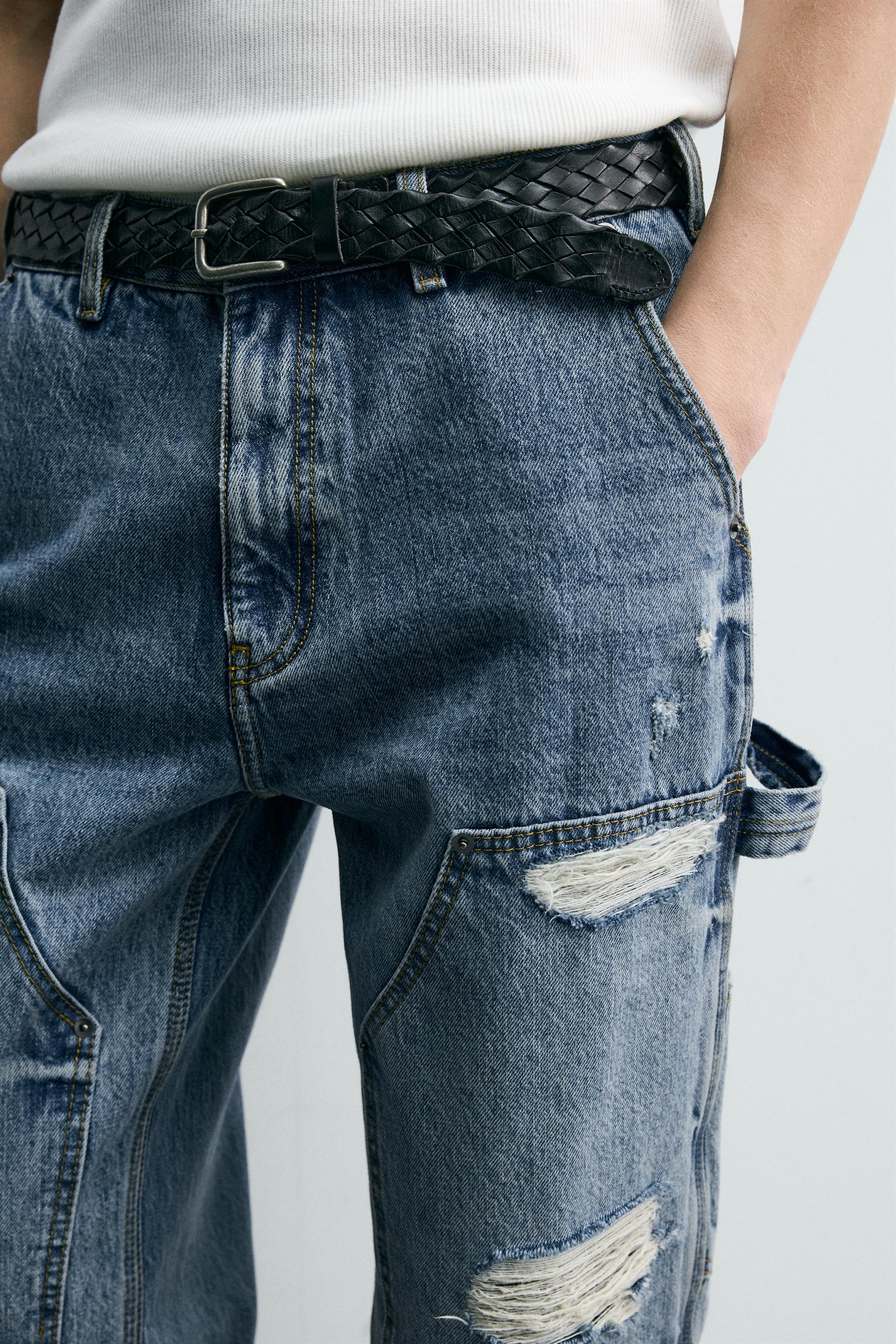 RELAXED FIT CARPENTER POCKET JEANS
