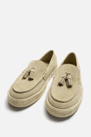 MOCASSINS EN CUIR CASUAL JUTE - Blanc écru de Zara - Image 2