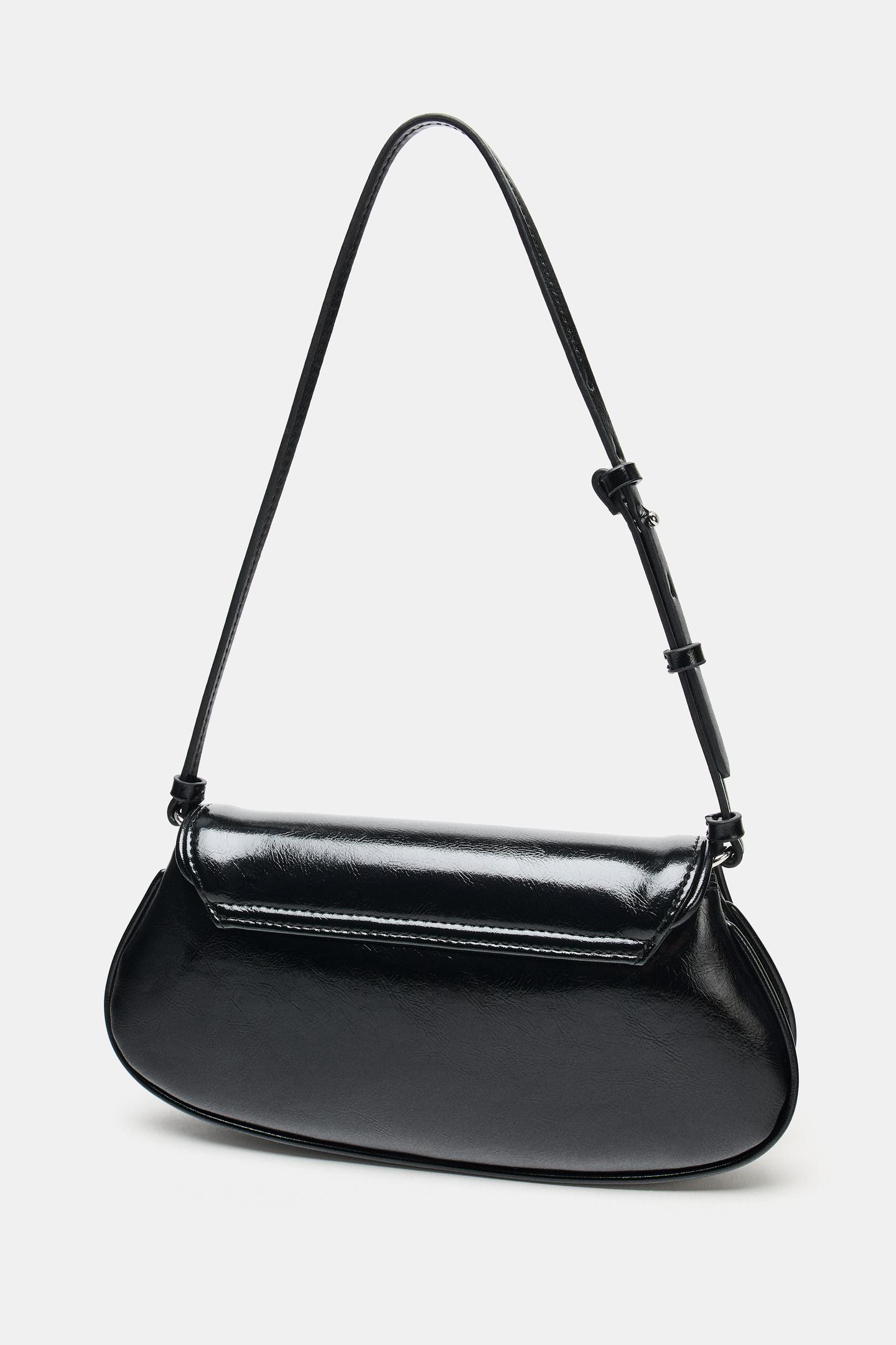 Женская сумка Zara Flap Shoulder, цвет: Чёрный — фото 2