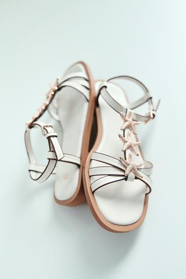SANDÁLIA ESTRELA - Branco-cru da Zara