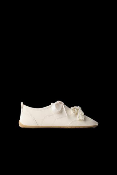 Zara BOW SNEAKERS - Off White - Image 0