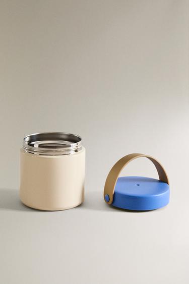 LUNCH BOX ENFANT SILICONE CONTRASTE - Écru / Bleu de Zara - Image 1