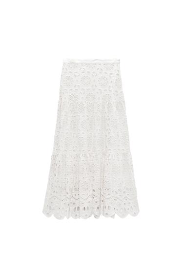 LONG EMBROIDERED SKIRT
