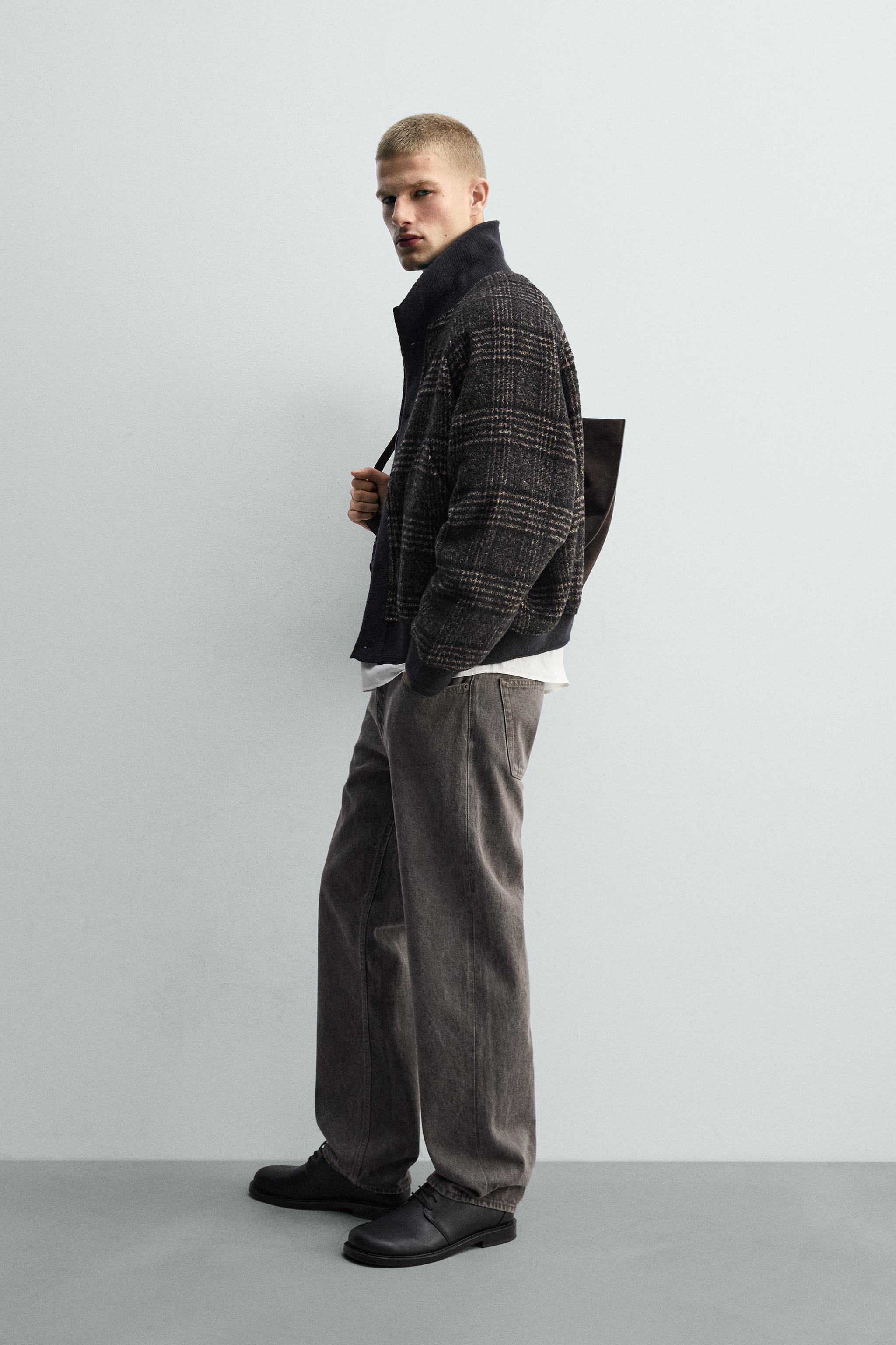 CONTRASTING RIB COLLAR JACKET