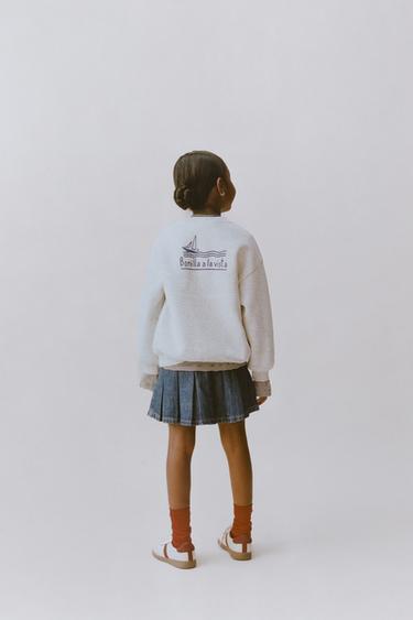 Zara BONILLA A LA VISTA ® X ZARA EMBROIDERED SWEATSHIRT - Gray marl