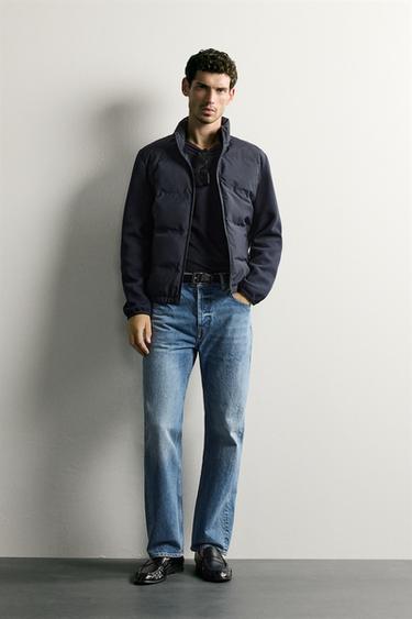 COMBINED QUILTED JACKET - Navy blue by Zara