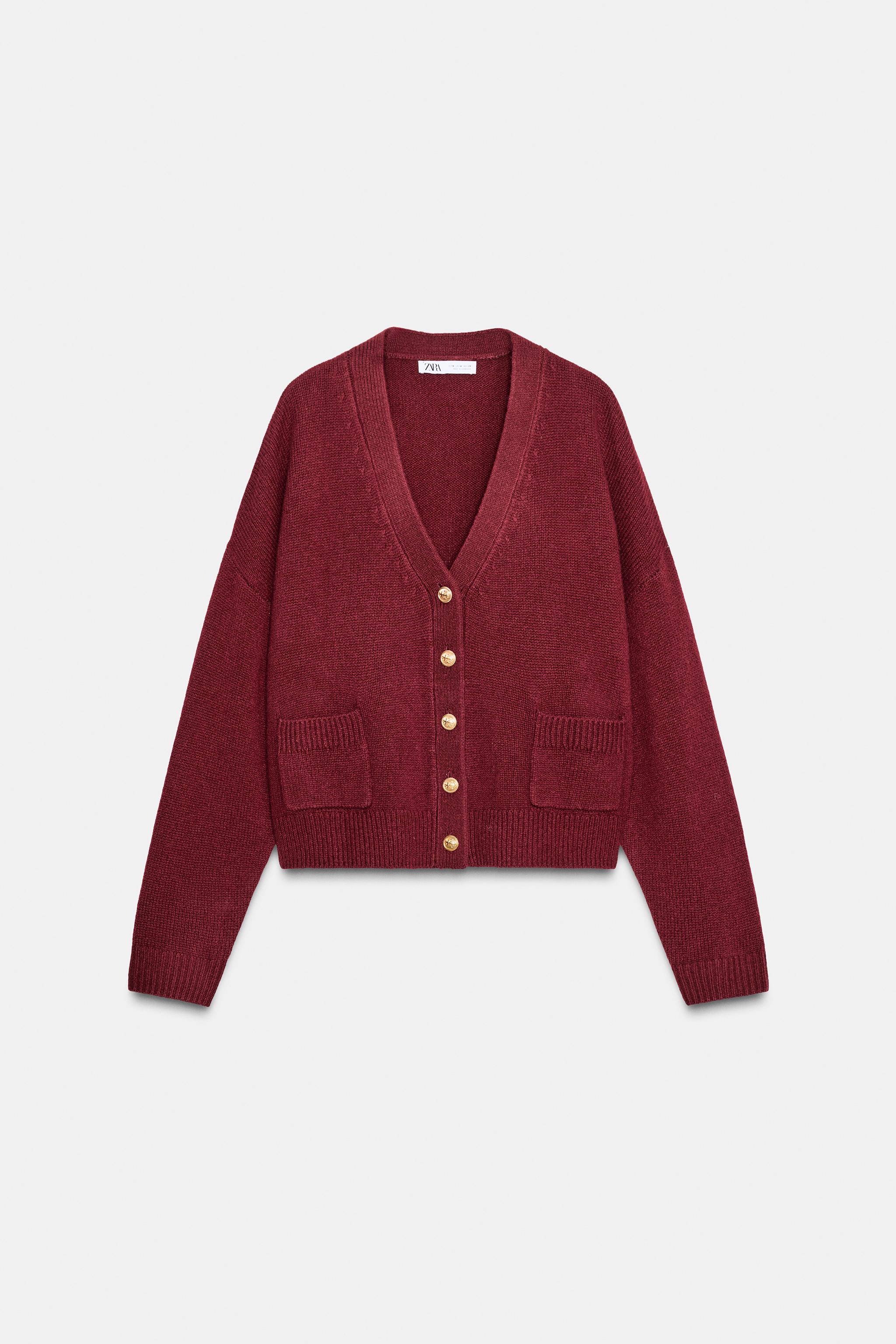 GILET 100% LAINE BOUTON DORÉ