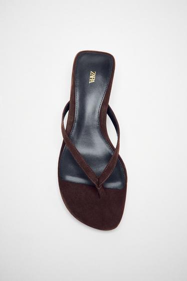 SANDALIA KITTEN ANTE - Marrón Chocolate de Zara