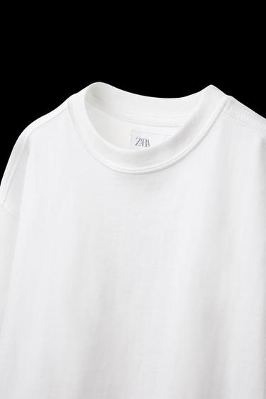 Zara PLAIN T-SHIRT - White