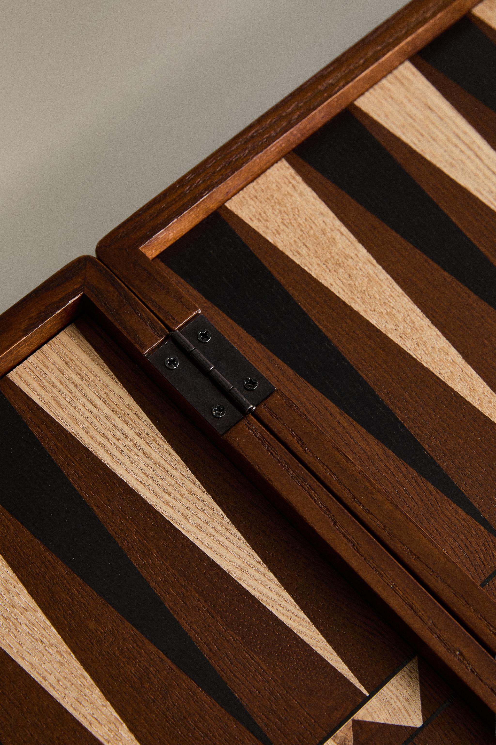 JEU DE BACKGAMMON EN BOIS