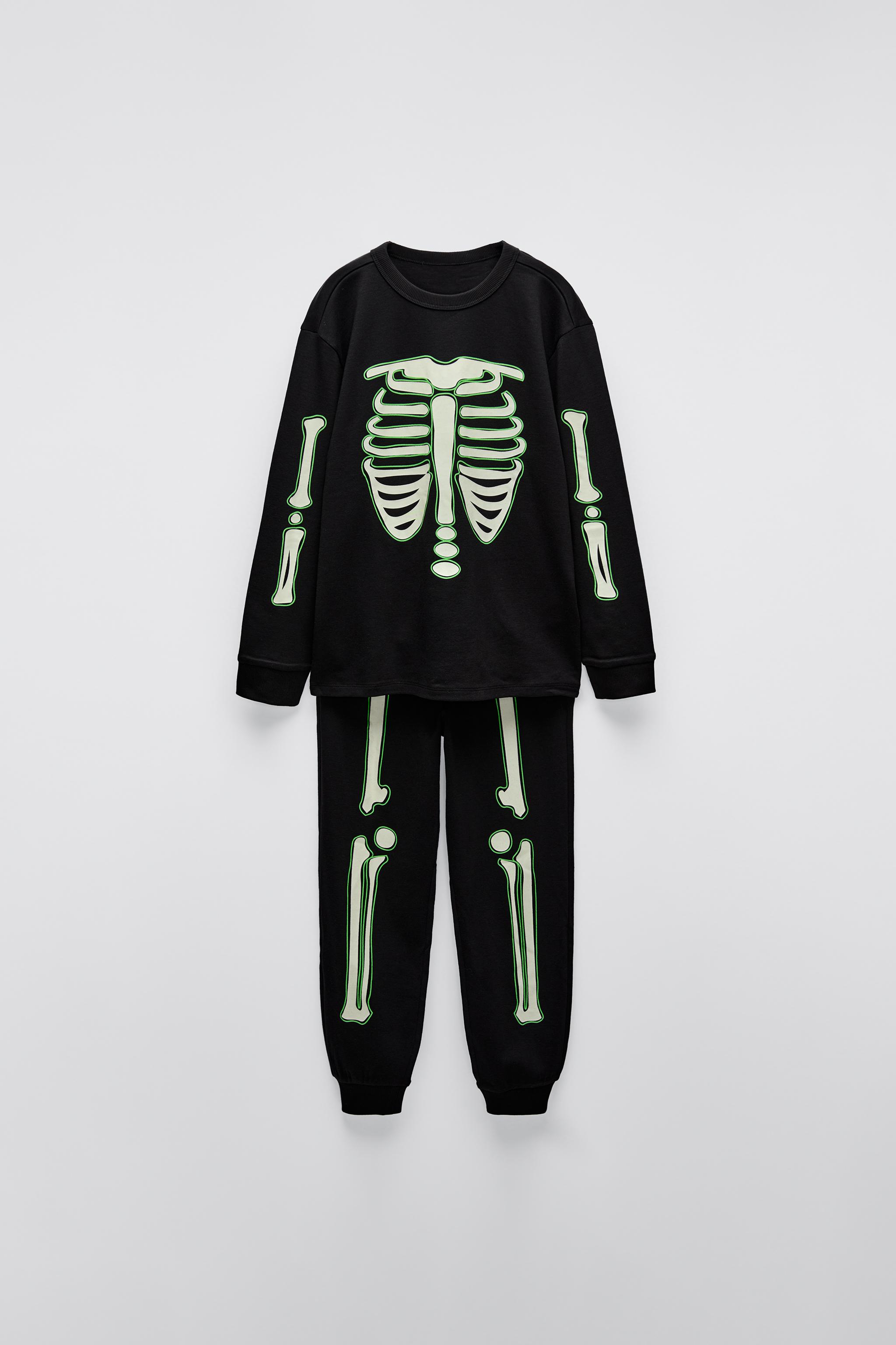 AGES 2 14 YEARS GLOW IN THE DARK SKELETON PYJAMAS ZARA Spain