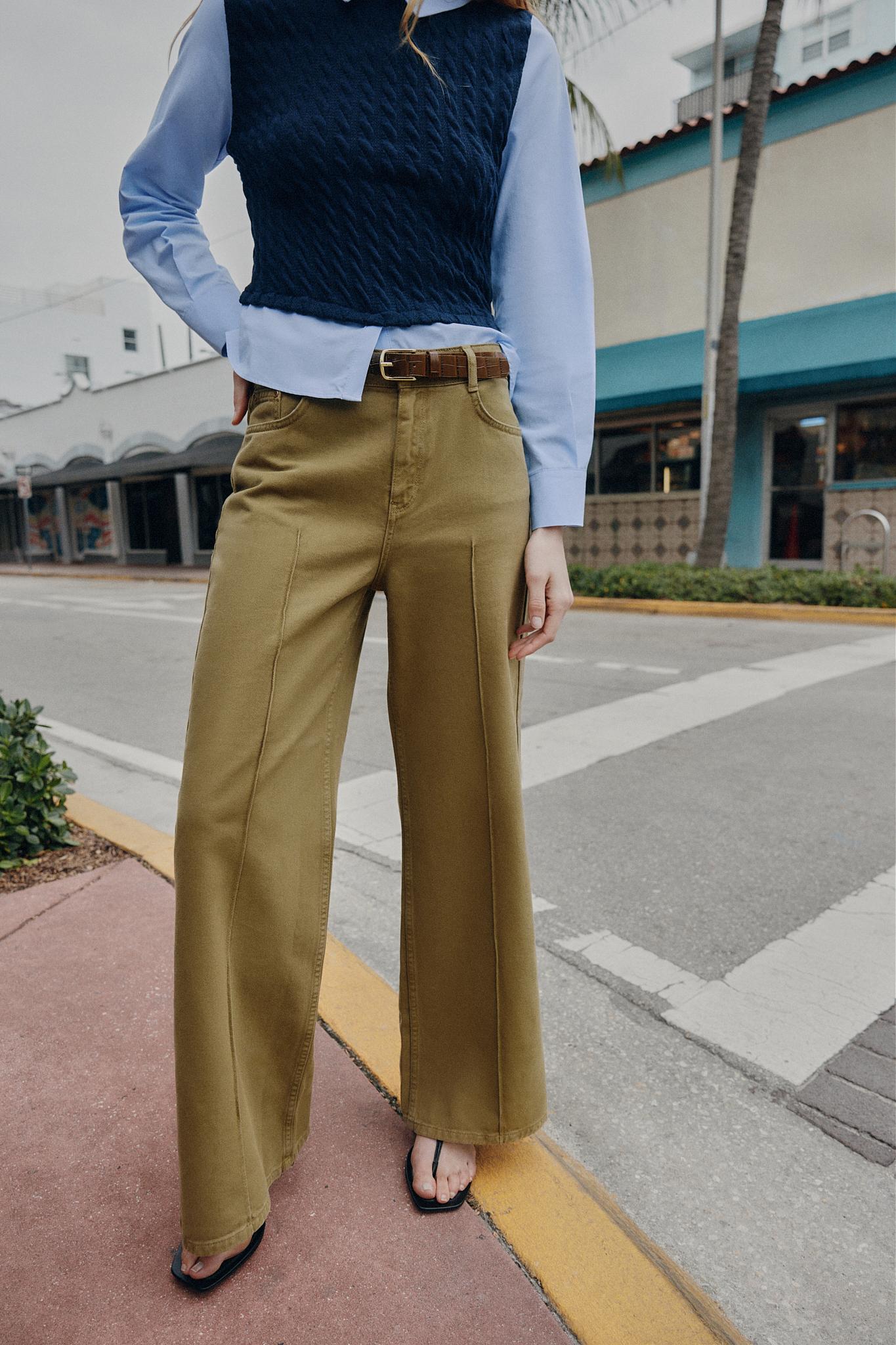 Z1975 WIDE LEG BELTED JEANS