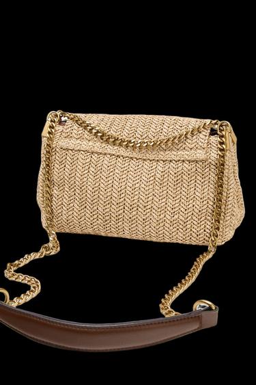 UMHÄNGETASCHE METALLKETTE - Hellbeige von Zara