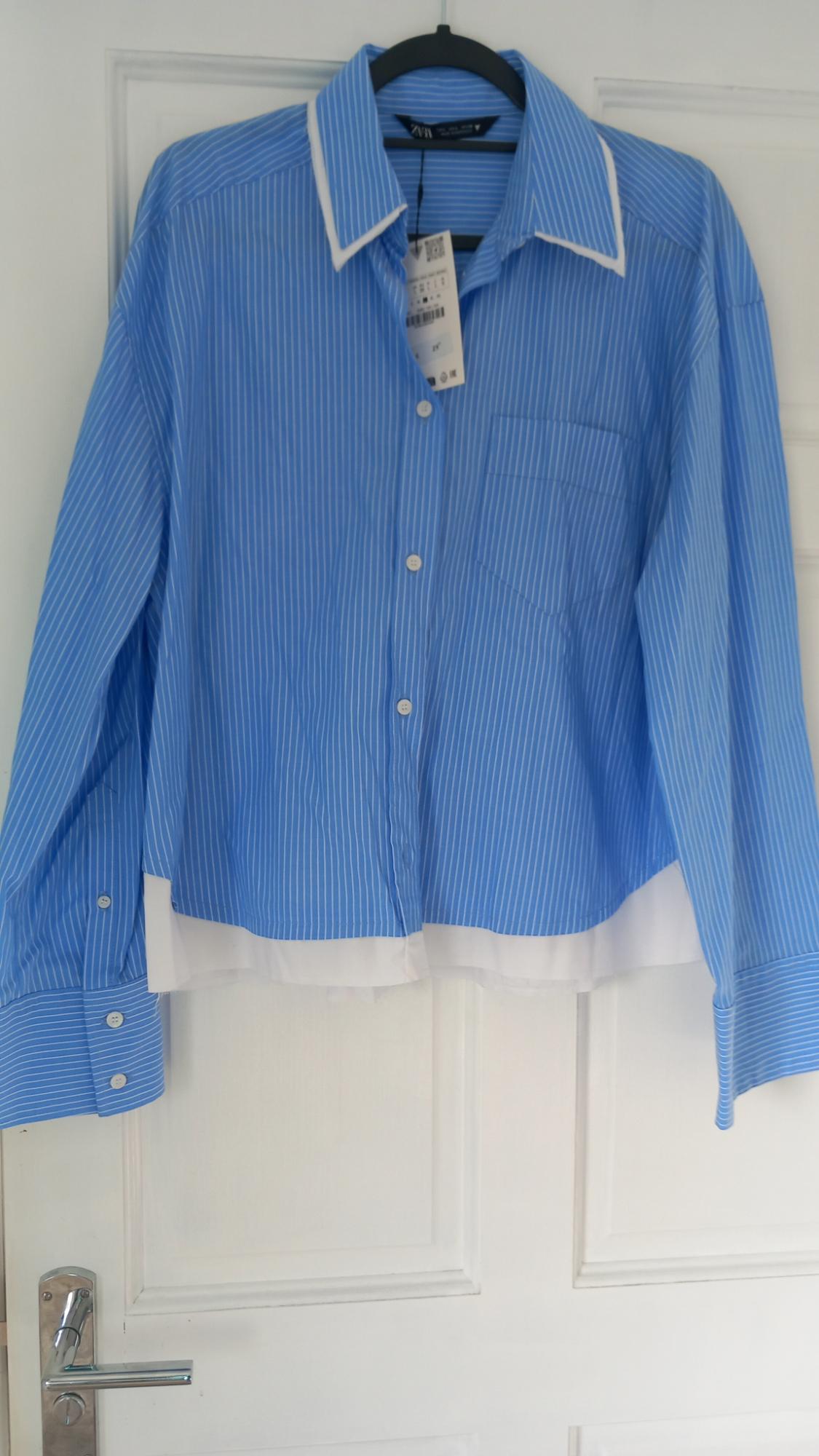 POPLIN SHIRT WITH CONTRAST STRIPES