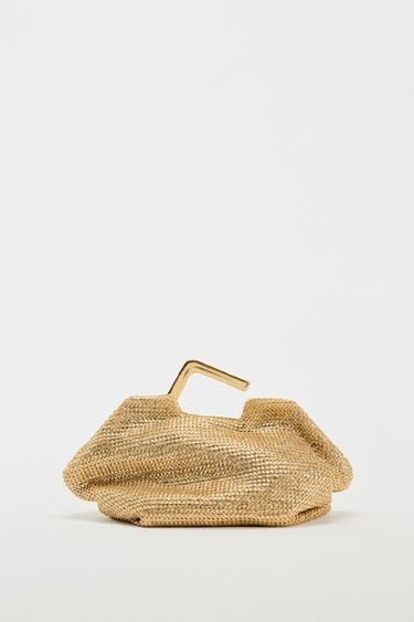 GOLD-TONE METAL HANDLE BAG - Golden by Zara