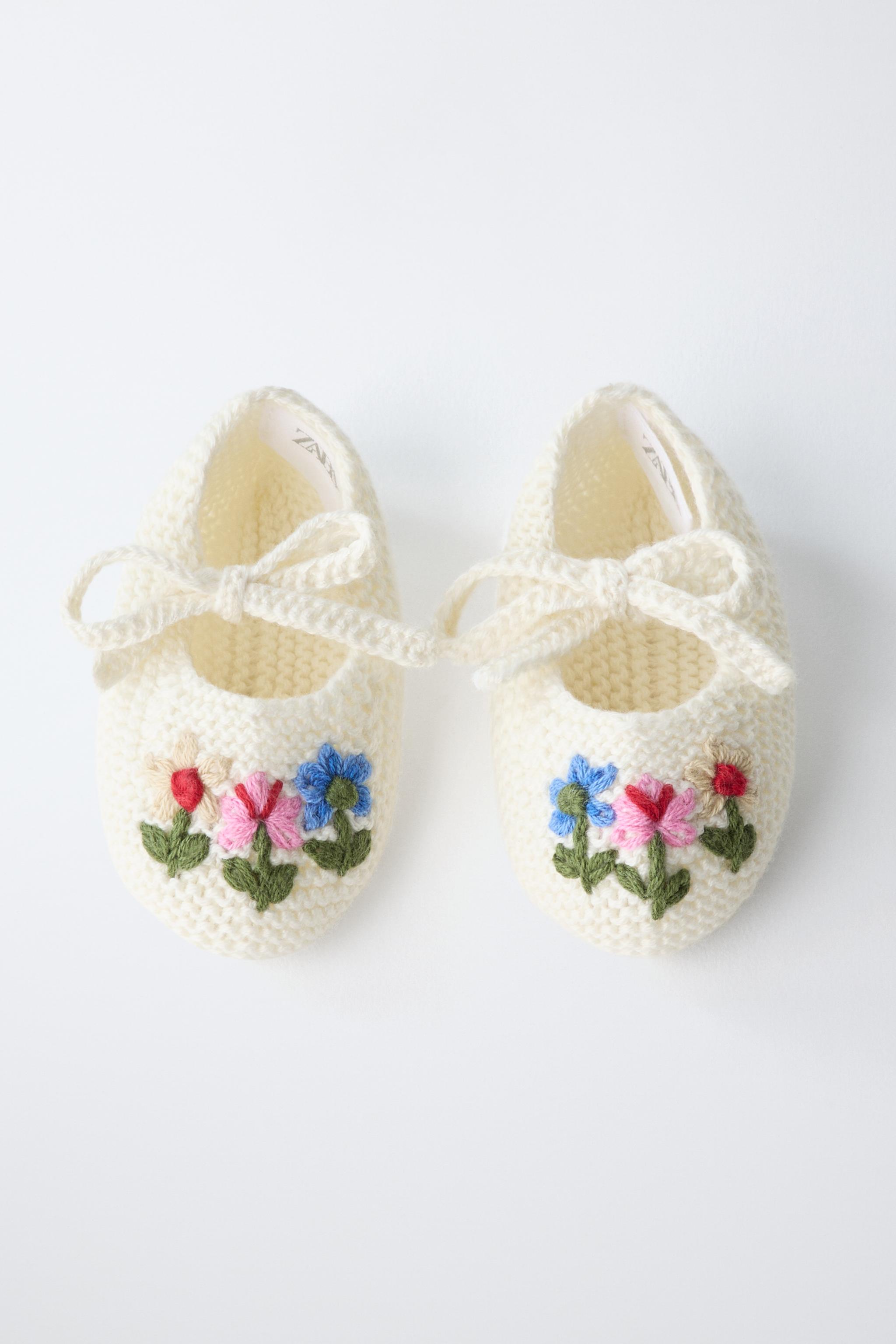 Детские ботинки Zara EMBROIDERED FLORAL BOOTIES — фото 6