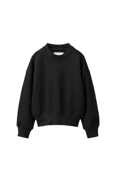 PLAIN SPORTY SWEATSHIRT - Black by Zara